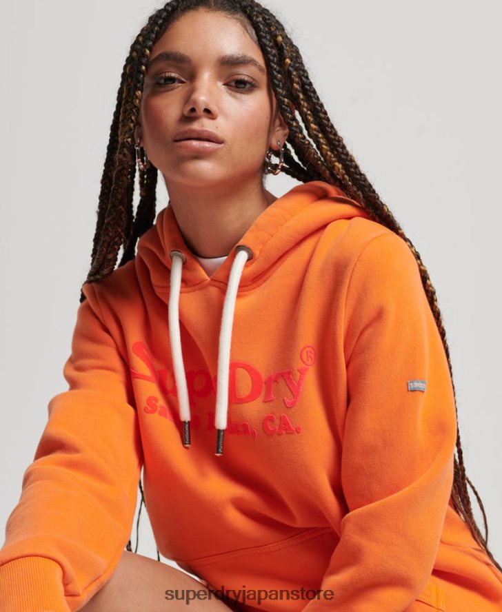 ヴィンテージ会場パーカー 女性 Superdry 衣類 オレンジ 2J62PZ2309