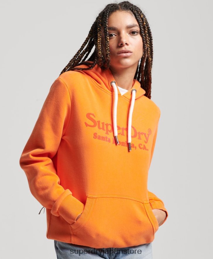 ヴィンテージ会場パーカー 女性 Superdry 衣類 オレンジ 2J62PZ2309