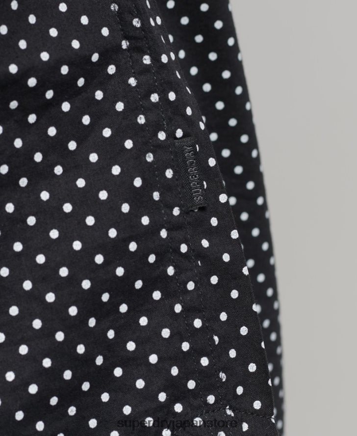 総柄プリントシャツ 男性 Superdry 衣類 黒 2J62PZ230