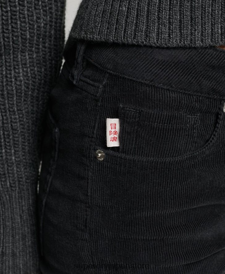 ミッドライズスリムコードフレアジーンズ 女性 Superdry 衣類 黒 2J62PZ2311