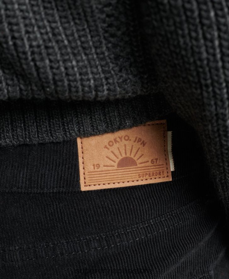 ミッドライズスリムコードフレアジーンズ 女性 Superdry 衣類 黒 2J62PZ2311