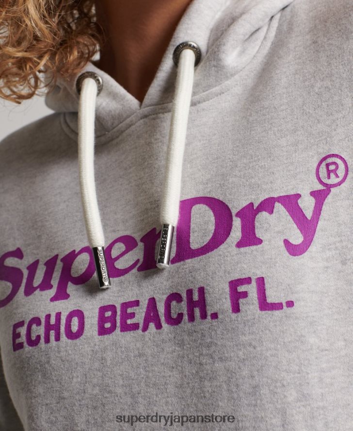 ヴィンテージ会場パーカー 女性 Superdry 衣類 ライトグレー 2J62PZ2314