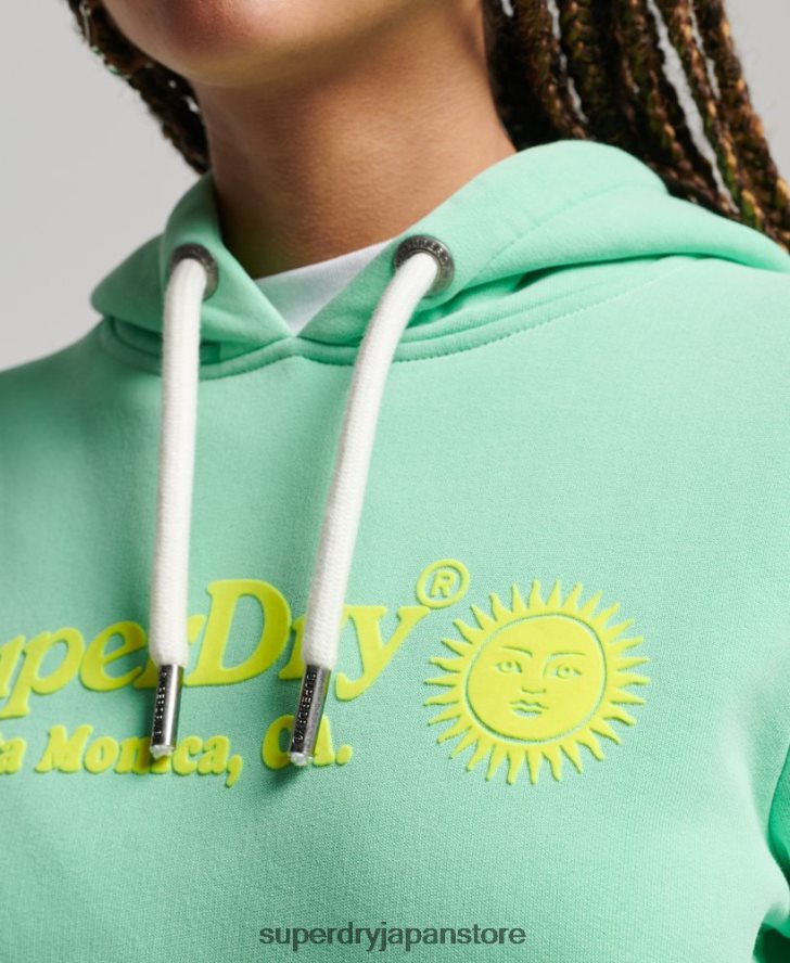 ヴィンテージ会場パーカー 女性 Superdry 衣類 緑 2J62PZ2315