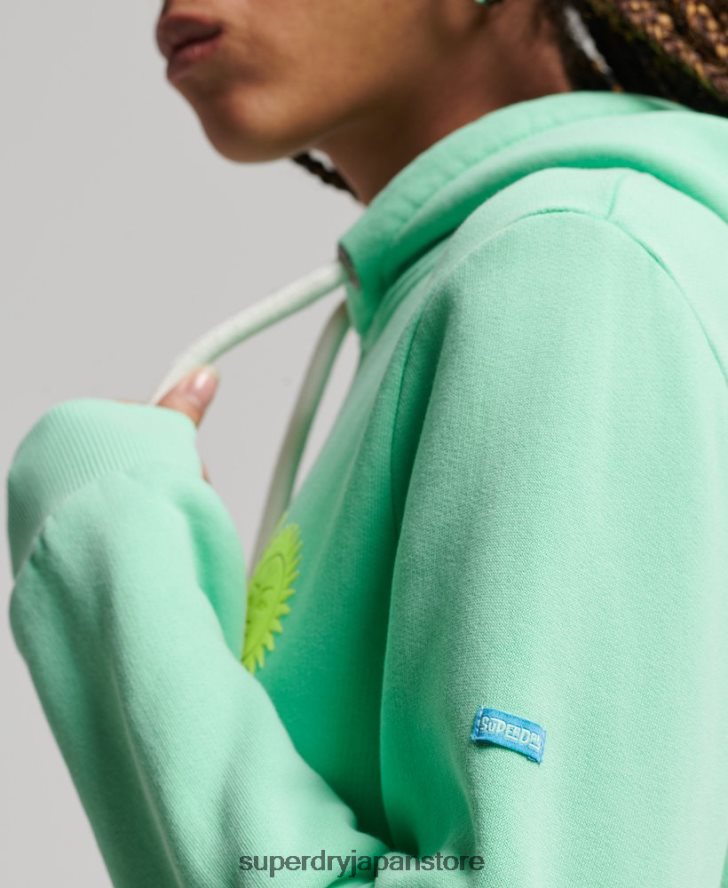 ヴィンテージ会場パーカー 女性 Superdry 衣類 緑 2J62PZ2315