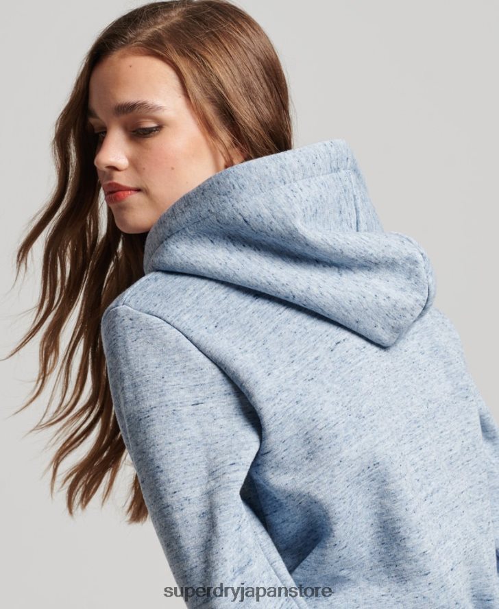 ヴィンテージロゴスクリプトカレッジパーカー 女性 Superdry 衣類 ライトブルー 2J62PZ2320
