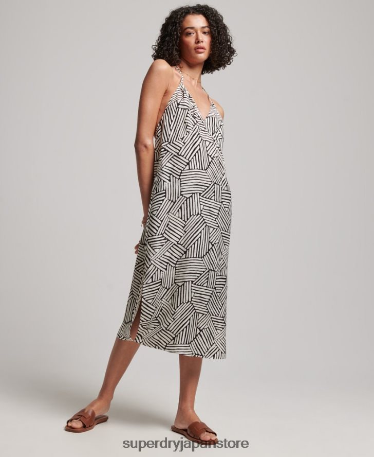 プリントミディスリップドレス 女性 Superdry 衣類 黒 2J62PZ2322