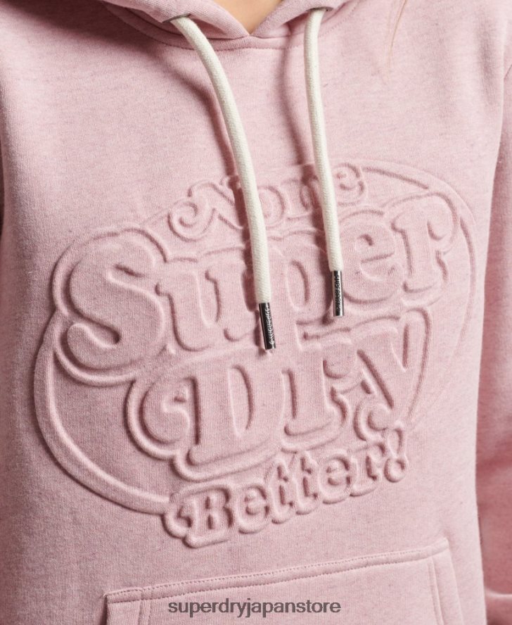 ヴィンテージクーパーエンボスパーカー 女性 Superdry 衣類 ピンク 2J62PZ2323
