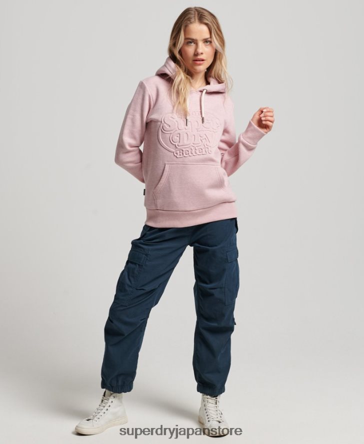ヴィンテージクーパーエンボスパーカー 女性 Superdry 衣類 ピンク 2J62PZ2323