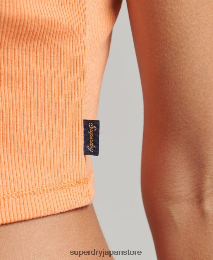 リブレーストリムキャミトップ 女性 Superdry 衣類 オレンジ 2J62PZ2329