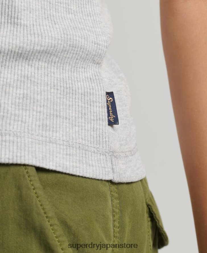 レーストリムベストトップ 女性 Superdry 衣類 グレー 2J62PZ2330