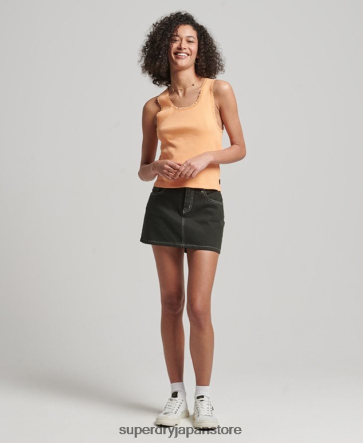 レーストリムベストトップ 女性 Superdry 衣類 オレンジ 2J62PZ2331