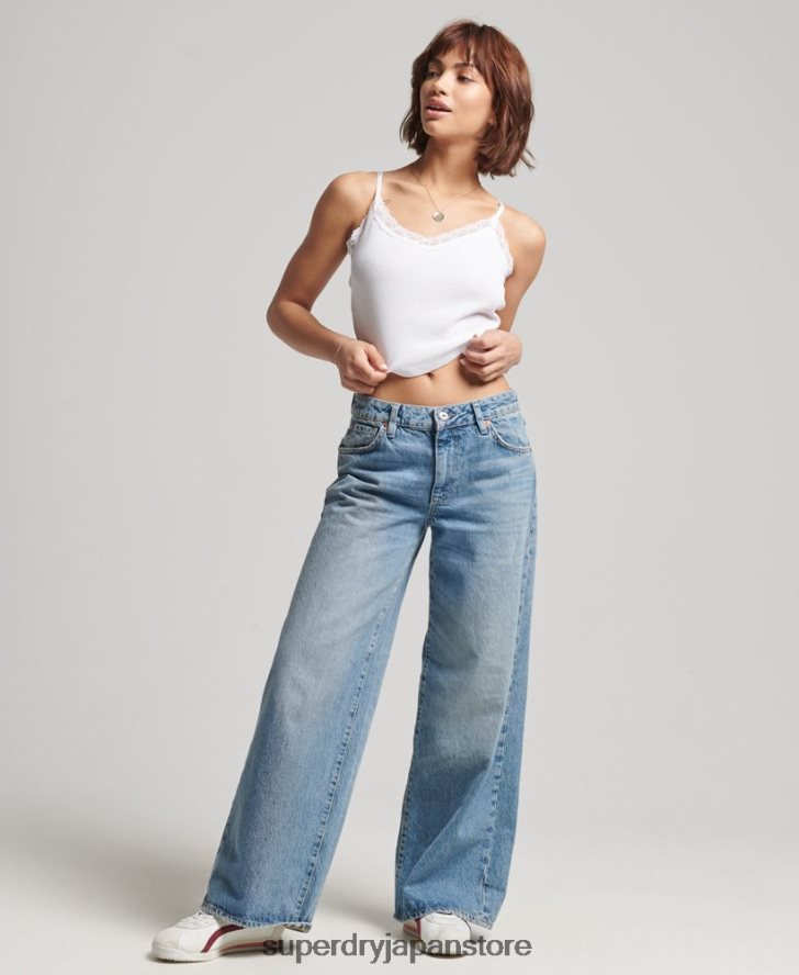 ヴィンテージミニリブレースキャミトップ 女性 Superdry 衣類 白 2J62PZ2334