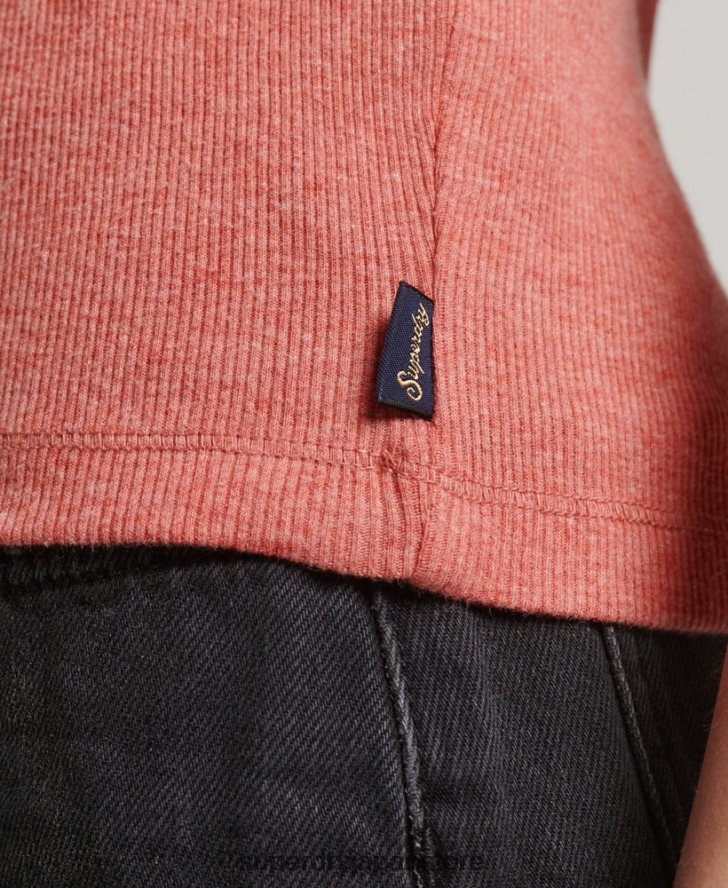 レーストリムベストトップ 女性 Superdry 衣類 コーラル 2J62PZ2343