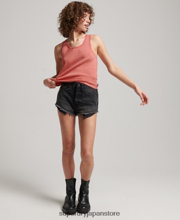 レーストリムベストトップ 女性 Superdry 衣類 コーラル 2J62PZ2343
