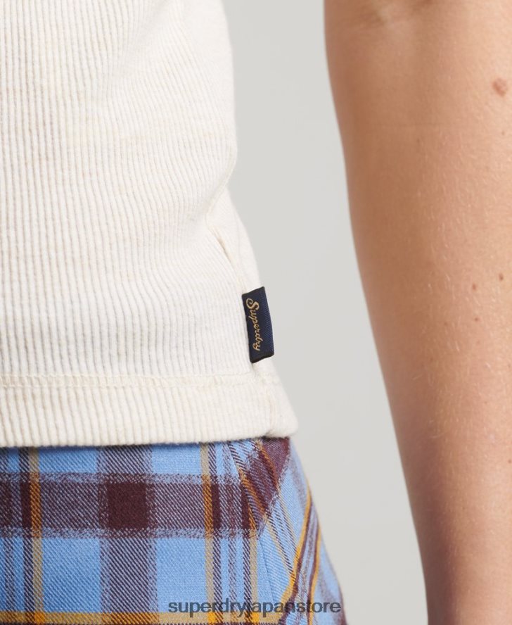 レーストリムベストトップ 女性 Superdry 衣類 ベージュ 2J62PZ2351