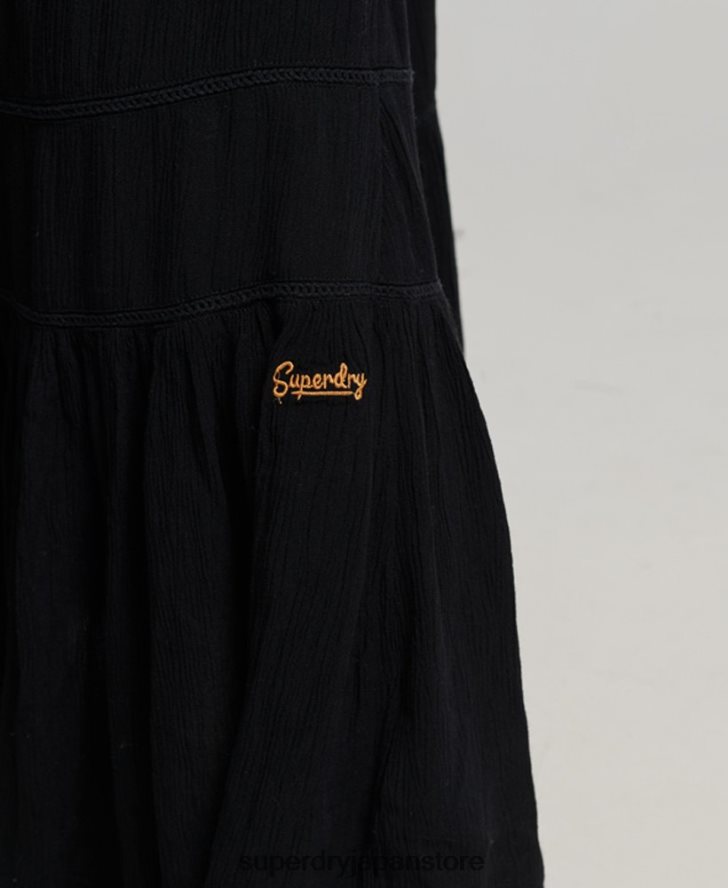 ロングキャミドレス 女性 Superdry 衣類 濃い灰色 2J62PZ2366