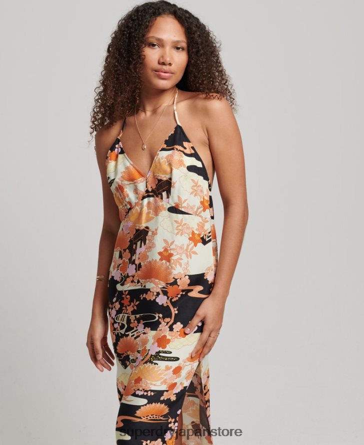 プリントミディスリップドレス 女性 Superdry 衣類 金 2J62PZ2369
