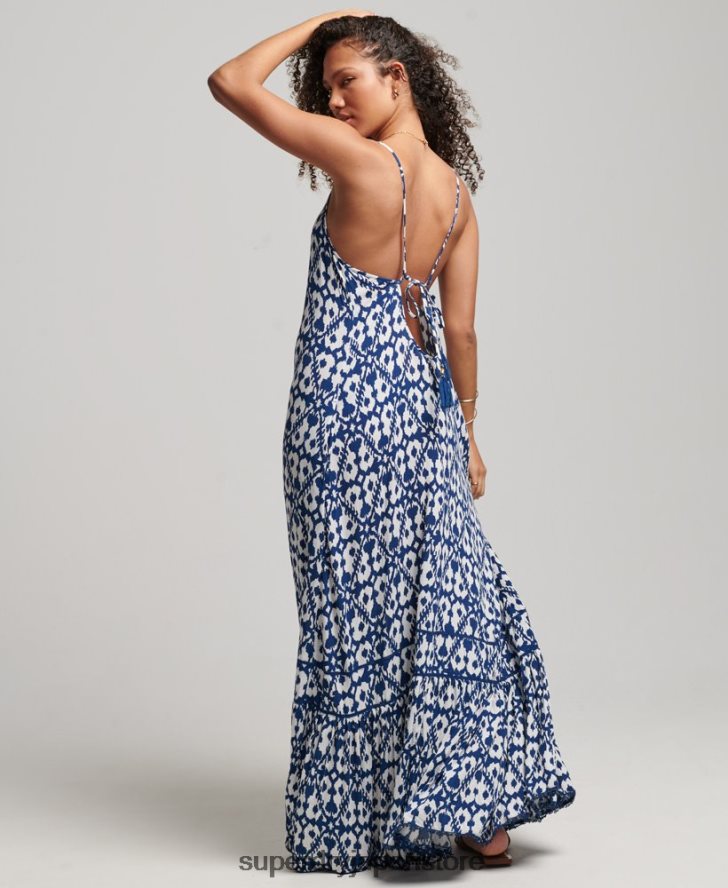 ロングキャミドレス 女性 Superdry 衣類 青 2J62PZ2380