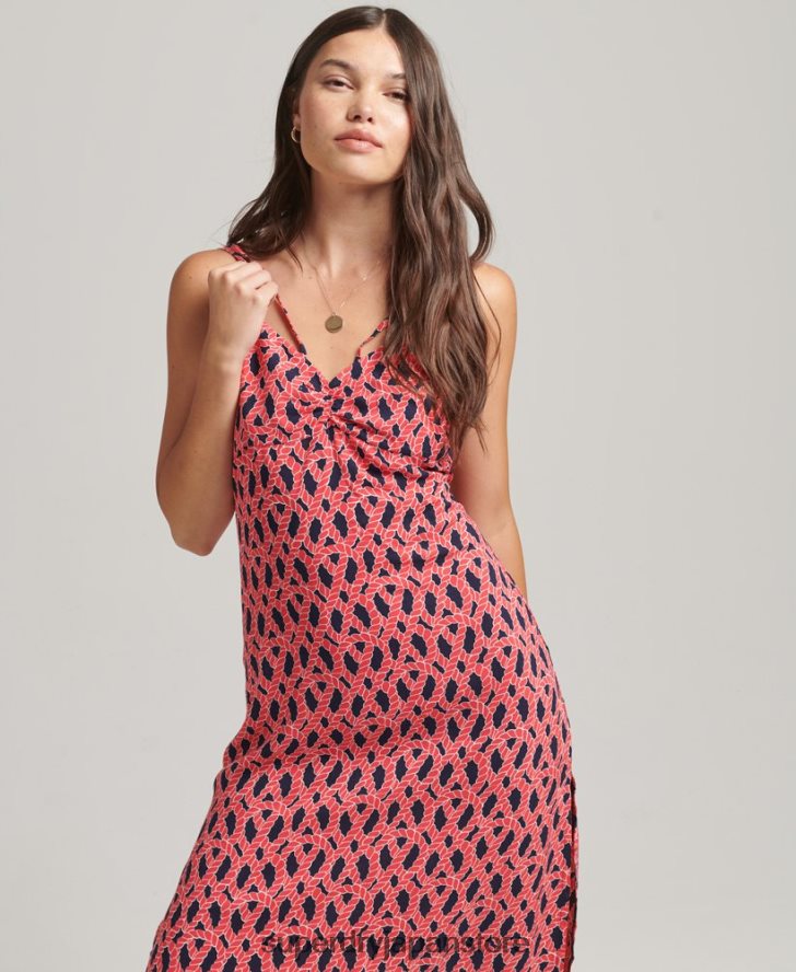 ヴィンテージキャミストラップドレス 女性 Superdry 衣類 赤 2J62PZ2396