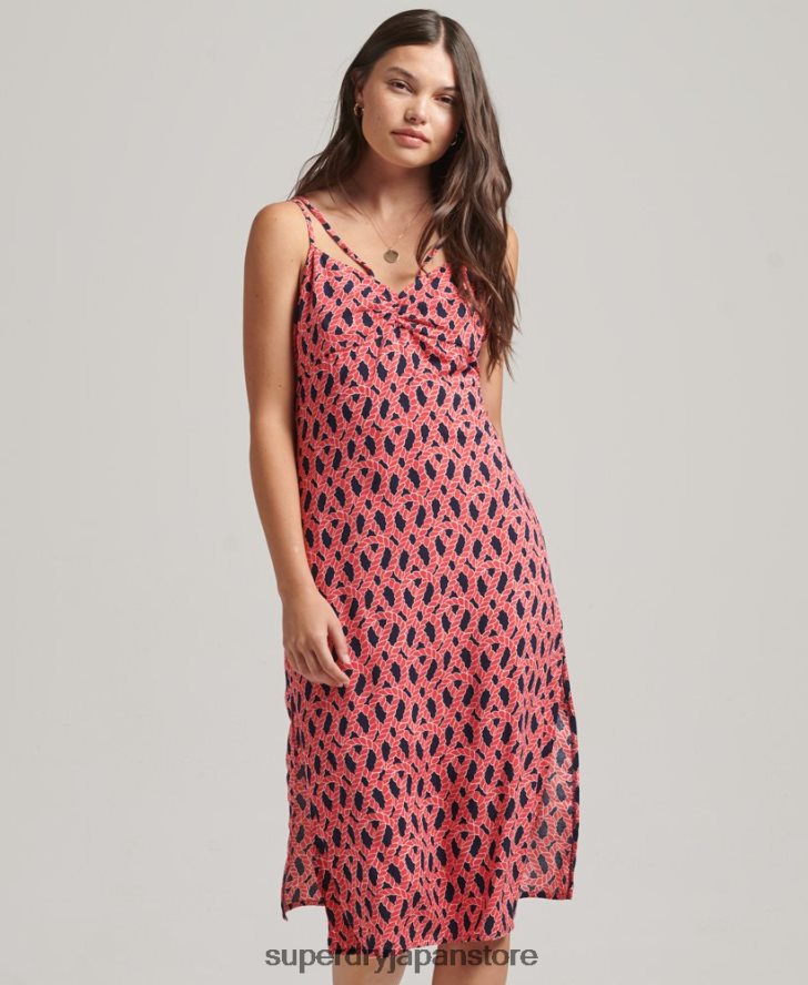 ヴィンテージキャミストラップドレス 女性 Superdry 衣類 赤 2J62PZ2396