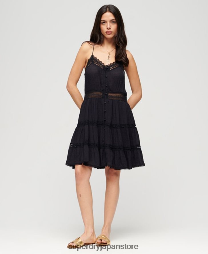 アラナキャミドレス 女性 Superdry 衣類 黒 2J62PZ2398