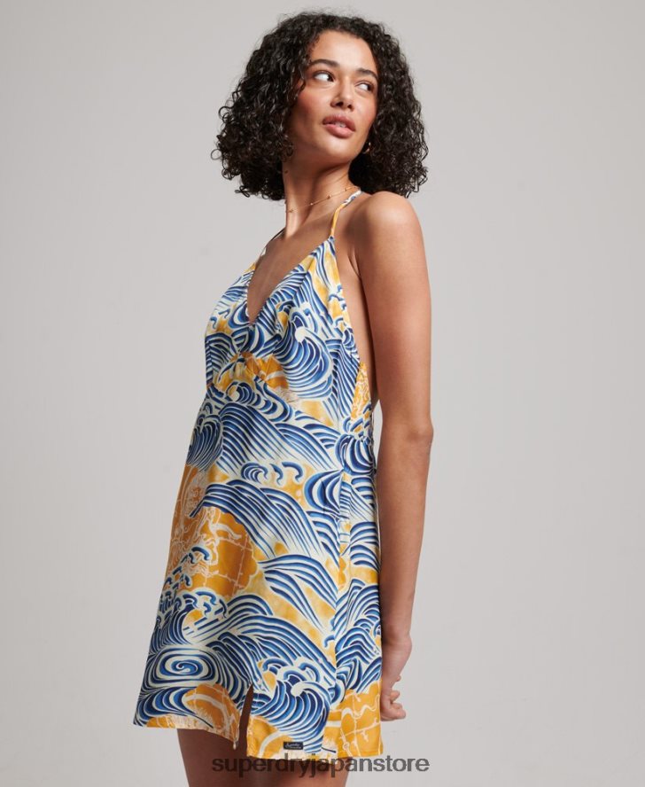 プリント ミニスリップドレス 女性 Superdry 衣類 金 2J62PZ2405