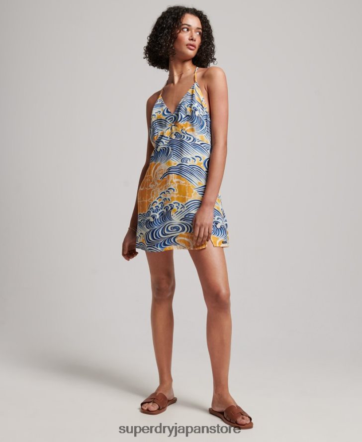 プリント ミニスリップドレス 女性 Superdry 衣類 金 2J62PZ2405