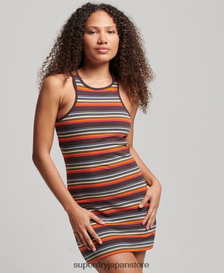ヴィンテージストライプレーサードレス 女性 Superdry 衣類 マルチ 2J62PZ2406