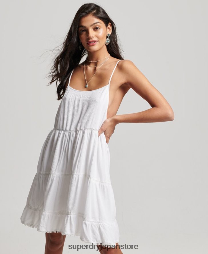 ミニビーチキャミドレス 女性 Superdry 衣類 白 2J62PZ2413