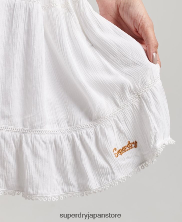 ミニビーチキャミドレス 女性 Superdry 衣類 白 2J62PZ2413