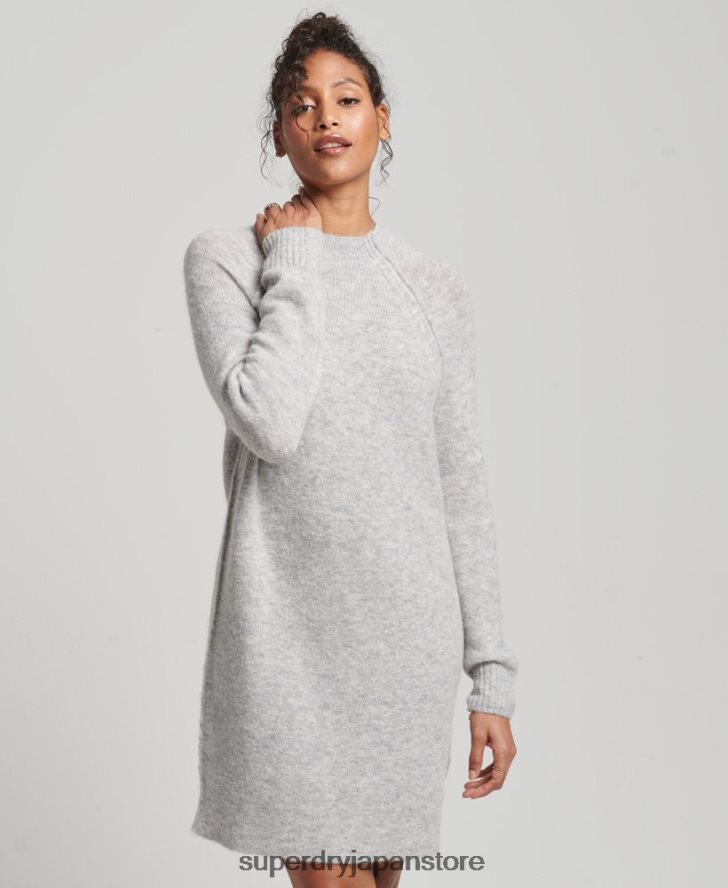 タートルネックドレス 女性 Superdry 衣類 ライトグレー 2J62PZ2419