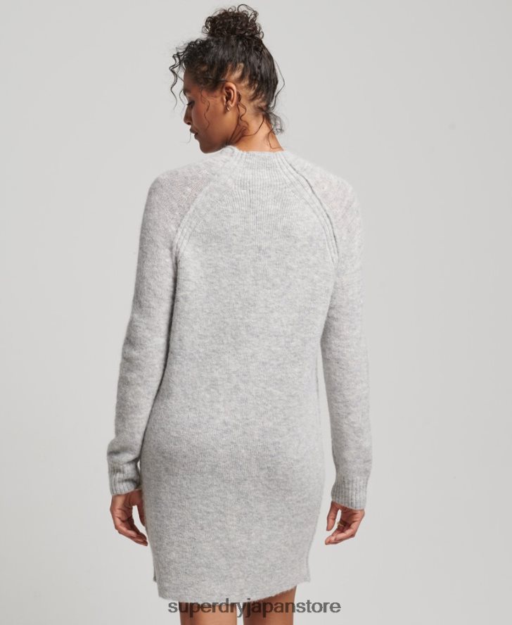 タートルネックドレス 女性 Superdry 衣類 ライトグレー 2J62PZ2419