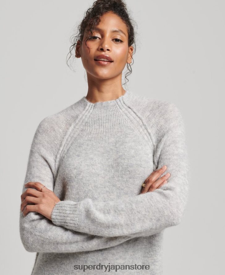 タートルネックドレス 女性 Superdry 衣類 ライトグレー 2J62PZ2419