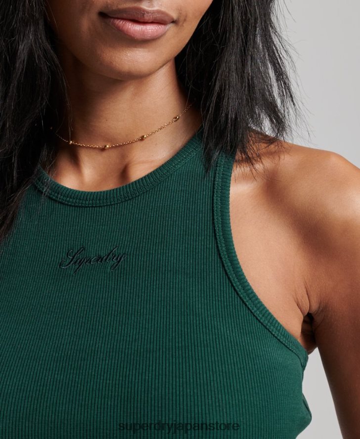 コードロゴエッセンシャルタンクドレス 女性 Superdry 衣類 緑 2J62PZ2424