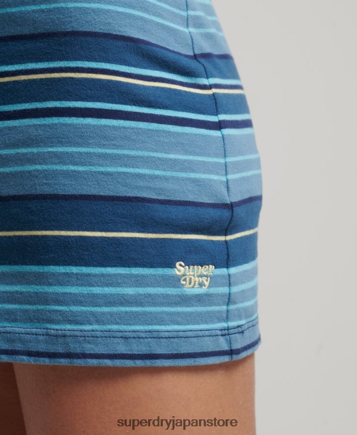 ヴィンテージストライプレーサードレス 女性 Superdry 衣類 茶色 2J62PZ2431