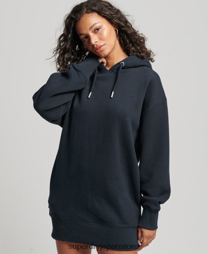 ヴィンテージロゴ刺繍入りスウェットドレス 女性 Superdry 衣類 海軍 2J62PZ2432