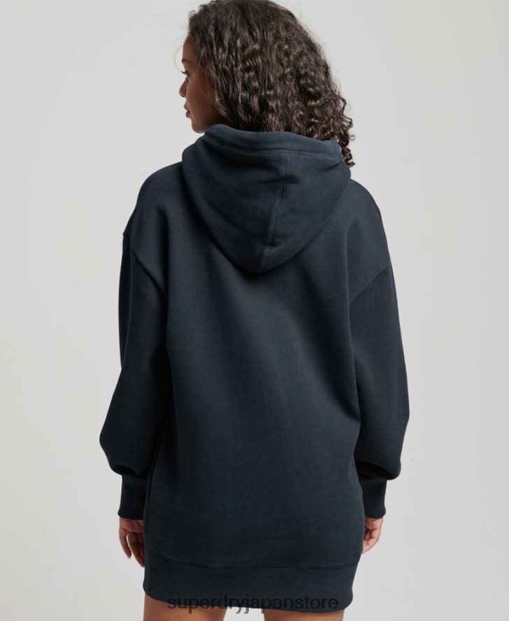 ヴィンテージロゴ刺繍入りスウェットドレス 女性 Superdry 衣類 海軍 2J62PZ2432