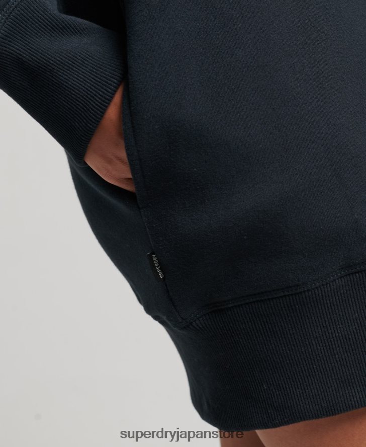 ヴィンテージロゴ刺繍入りスウェットドレス 女性 Superdry 衣類 海軍 2J62PZ2432