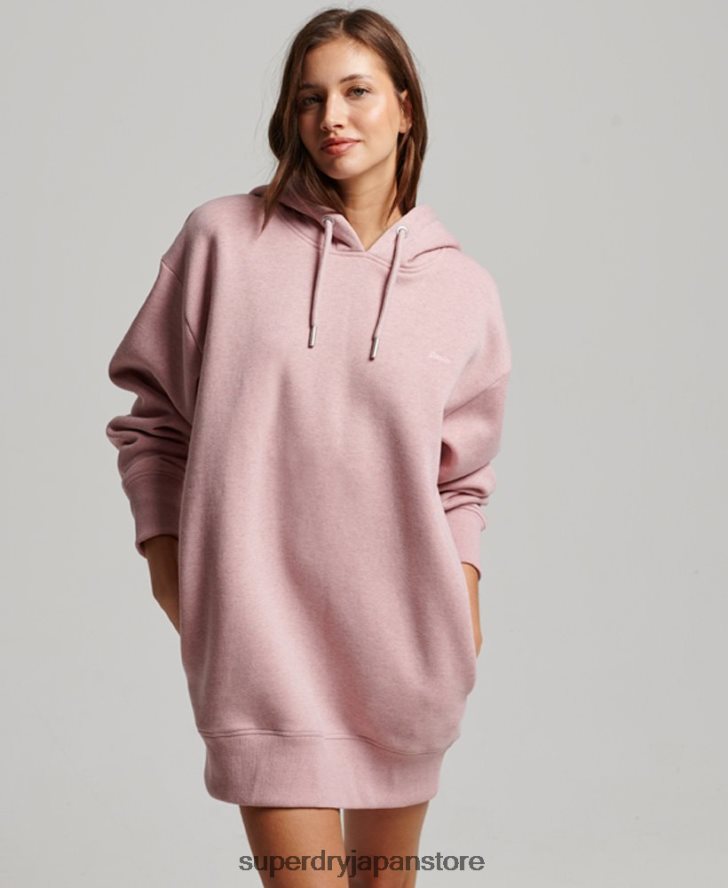 ヴィンテージロゴ刺繍入りスウェットドレス 女性 Superdry 衣類 ピンク 2J62PZ2433