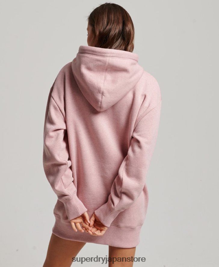 ヴィンテージロゴ刺繍入りスウェットドレス 女性 Superdry 衣類 ピンク 2J62PZ2433