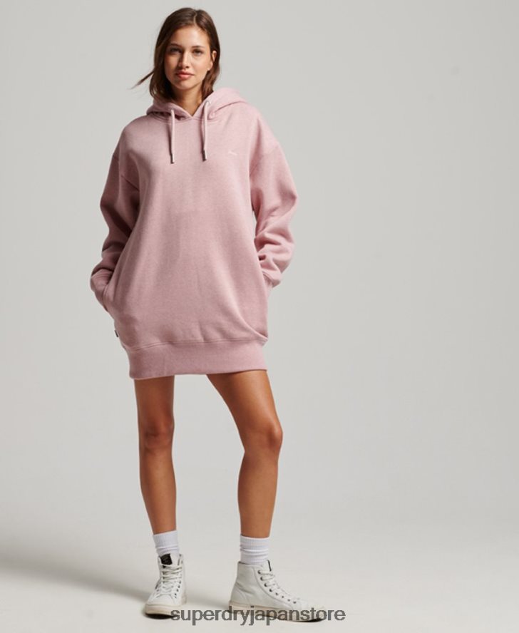 ヴィンテージロゴ刺繍入りスウェットドレス 女性 Superdry 衣類 ピンク 2J62PZ2433