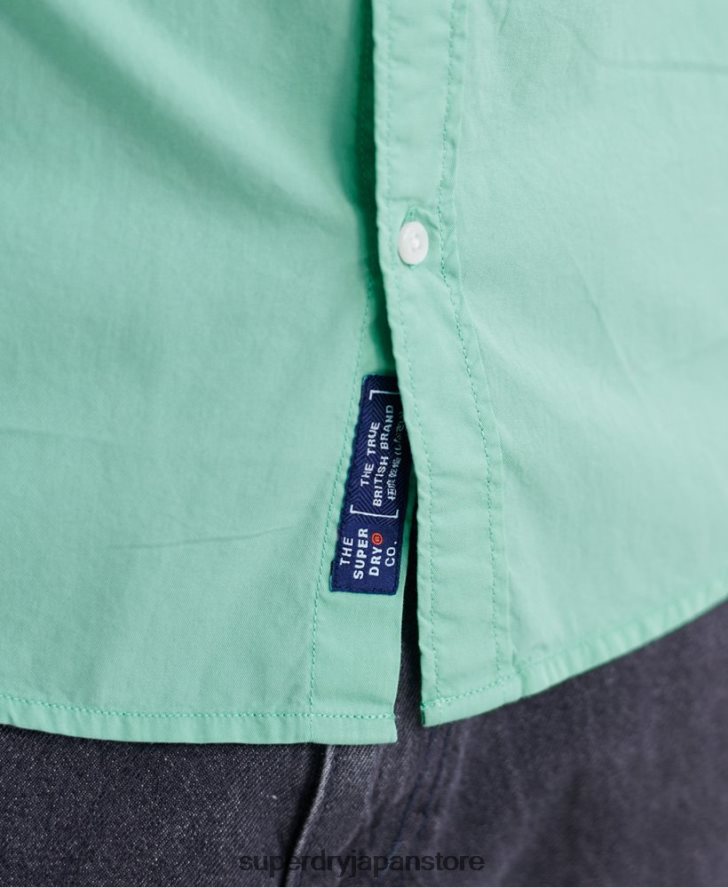 クラシックツイルライト長袖シャツ 男性 Superdry 衣類 緑 2J62PZ243