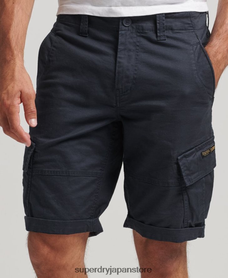 オーガニックコットンコアカーゴショーツ 男性 Superdry 衣類 海軍 2J62PZ244