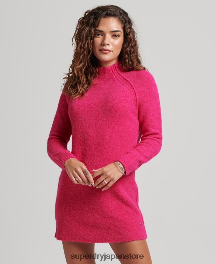 タートルネックドレス 女性 Superdry 衣類 ピンク 2J62PZ2440