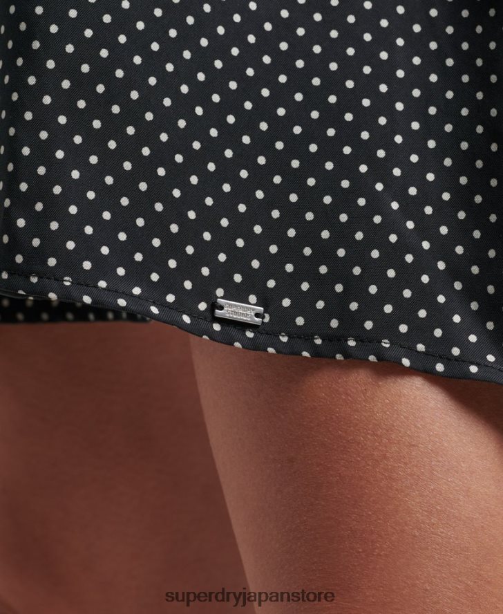 キュプラペプラムドレス 女性 Superdry 衣類 黒 2J62PZ2444
