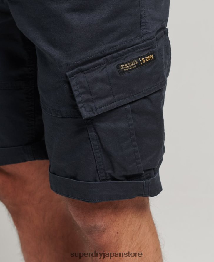 オーガニックコットンコアカーゴショーツ 男性 Superdry 衣類 海軍 2J62PZ244