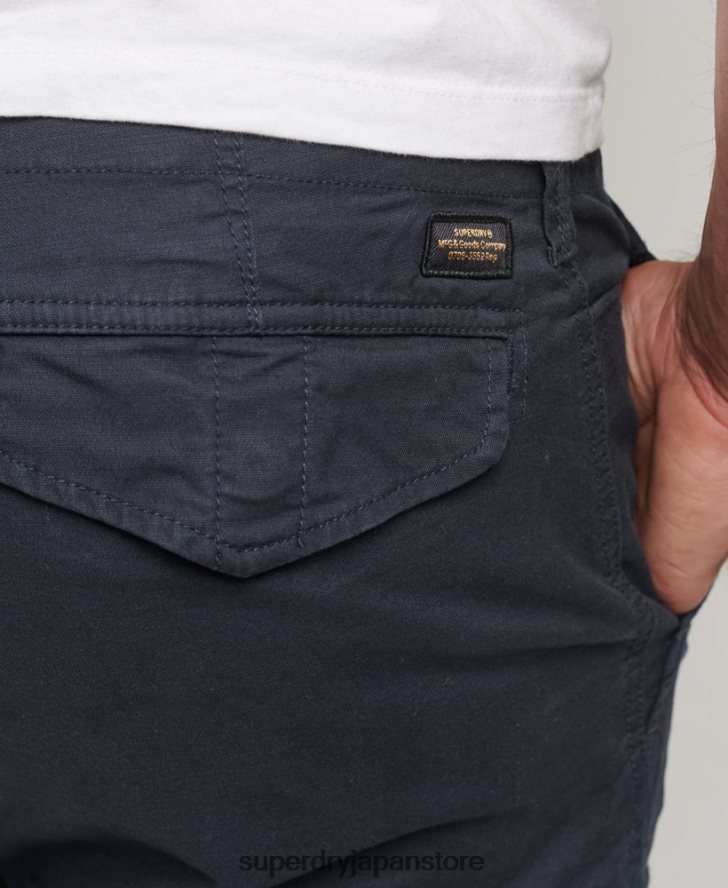 オーガニックコットンコアカーゴショーツ 男性 Superdry 衣類 海軍 2J62PZ244