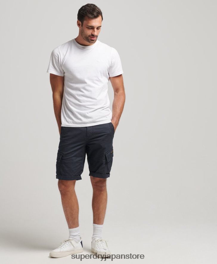 オーガニックコットンコアカーゴショーツ 男性 Superdry 衣類 海軍 2J62PZ244