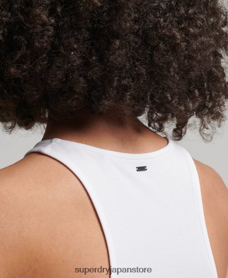 ジャージレーサーミニドレス 女性 Superdry 衣類 白 2J62PZ2453