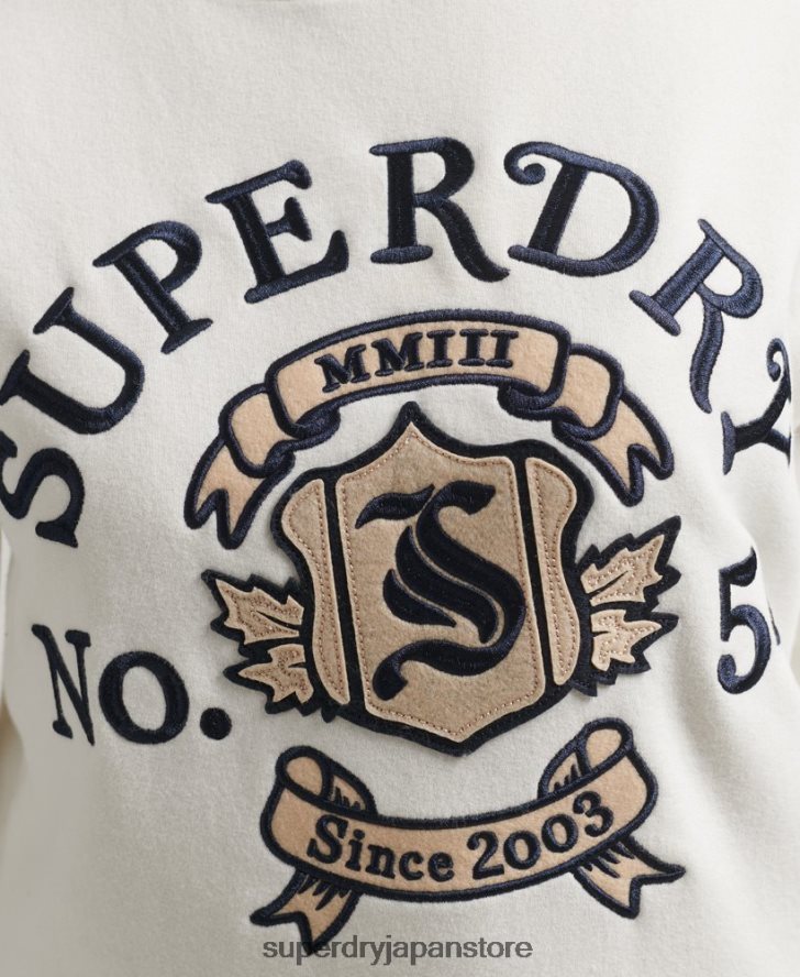 クラフトの誇り クルーネックワンピース 女性 Superdry 衣類 白 2J62PZ2457